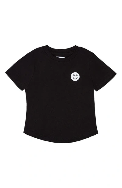 Shop Miles And Milan Kids' Smile Patch T-shirt In Black