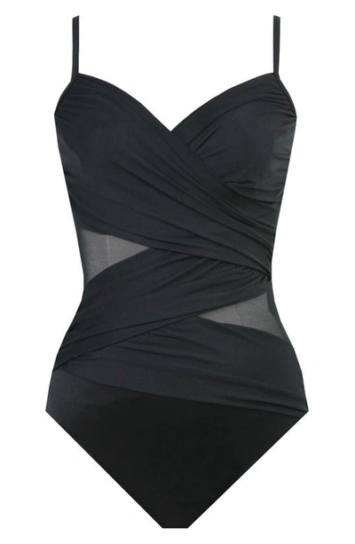 Miraclesuitr Network Mystify Underwire One-piece Swimsuit In Black