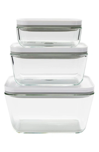 Zwilling J.a. Henckels Zwilling Fresh & Save 3-piece Glass Vacuum Container Set In Multi-colored