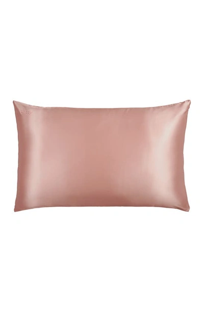 Blissy Mulberry Silk Pillowcase In Rose Gold