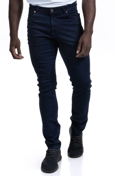 Shop Barbell Straight Athletic Fit Stretch Jeans In Dark Indigo