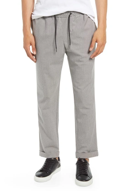 Shop Open Edit E-waist Plaid Stretch Pants In Grey Houndstooth