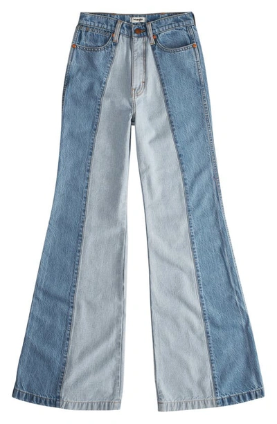 Shop Wrangler Wanderer Heritage Flare High Waist Jeans In Overcast