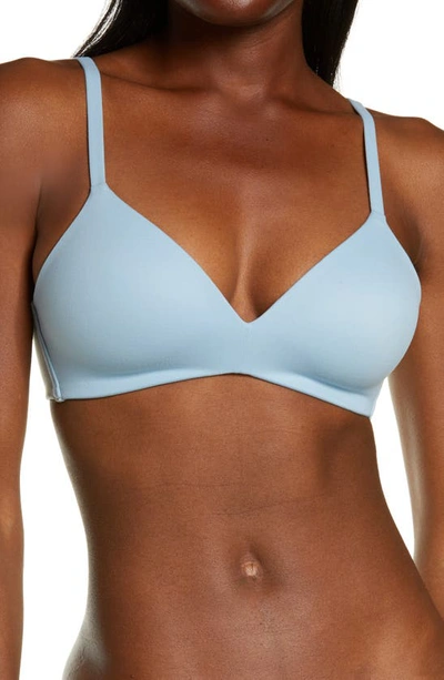 Shop Wacoal How Perfect No-wire Contour Bra In Ashley Blue