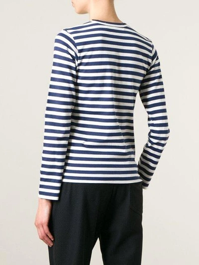 Shop Comme Des Garçons Play Long Sleeve Striped T-shirt