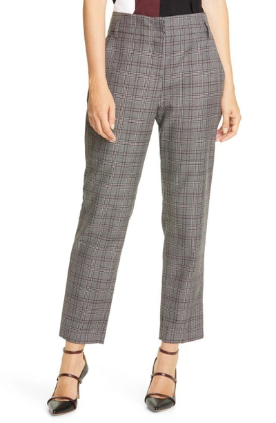 Shop Judith & Charles Takashi Wool Plaid Pants In Grey Check