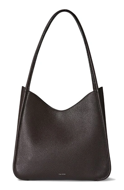 Shop The Row Symmetric Leather Tote In Mocha