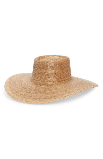 Shop Lack Of Color Palma Wide Brim Straw Boater Hat In Natural