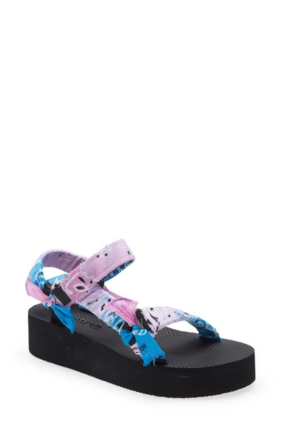 Shop Arizona Love Trekky Bandana Platform Sandal In Multi Bandana