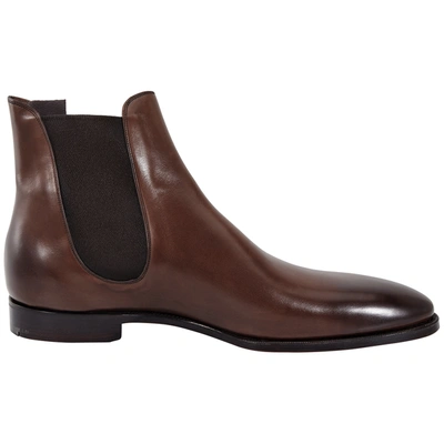 Shop Burberry Wordsworth Brown Smooth Leather Boots
