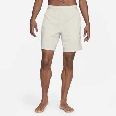 Shop Nike Yoga Dri-fit Men's Shorts In Light Bone