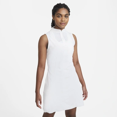 Shop Nike Women's Flex Ace Sleeveless Golf Dress In White