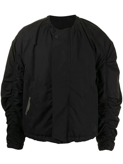 Shop A-cold-wall* Ruched-detail Bomber Jacket In Schwarz