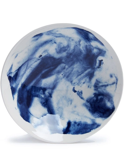 1882 Ltd Indigo Storm Medium Serving Bowl In White