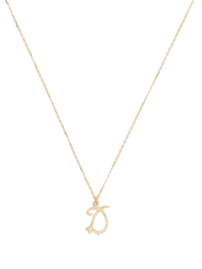 Alex Monroe 18kt Yellow Gold Enchanted Twig D Alphabet Necklace | ModeSens