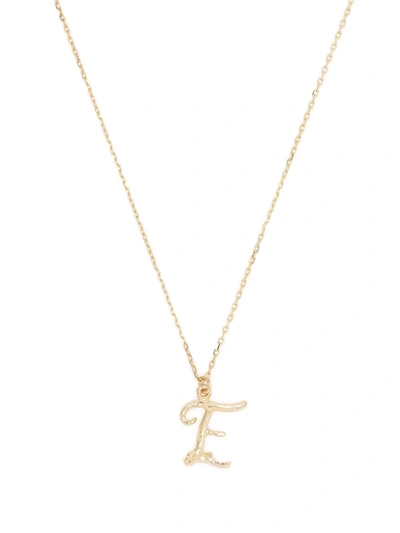 Shop Alex Monroe 18kt Yellow Gold Enchanted Twig Alphabet E Pendant Necklace