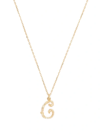 Shop Alex Monroe 18kt Yellow Gold Enchanted Twig Alphabet C Letter Necklace