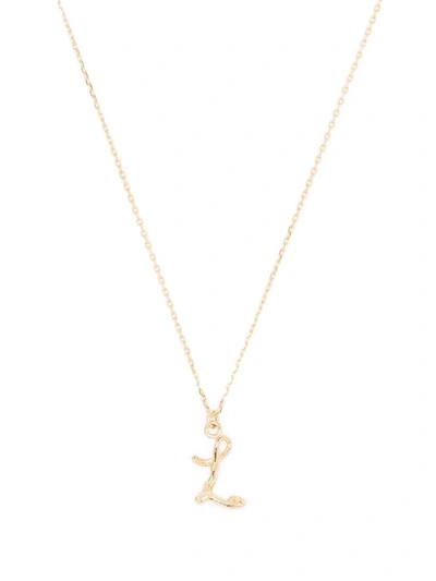 Shop Alex Monroe 18kt Yellow Gold Enchanted Twig Alphabet L Necklace