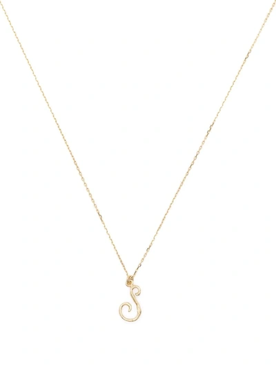 Shop Alex Monroe 18kt Yellow Gold Enchanted Twig Alphabet S Pendant Necklace