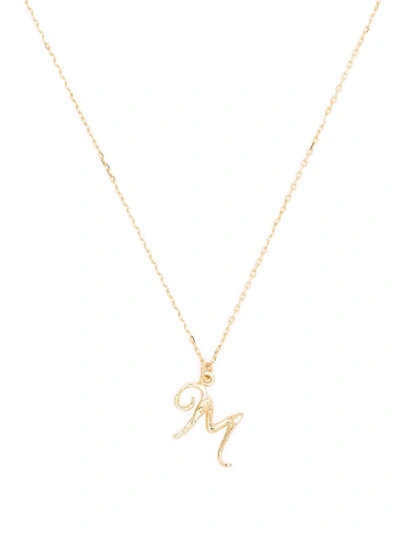 Shop Alex Monroe 18kt Yellow Gold Enchanted Twig M Alphabet Necklace