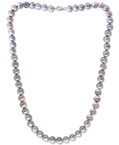 Shop Effy Collection Effy White Cultured Freshwater Pearl (7 Mm) 18" Statement Necklace (also In Gray, Pink, & Multicolor