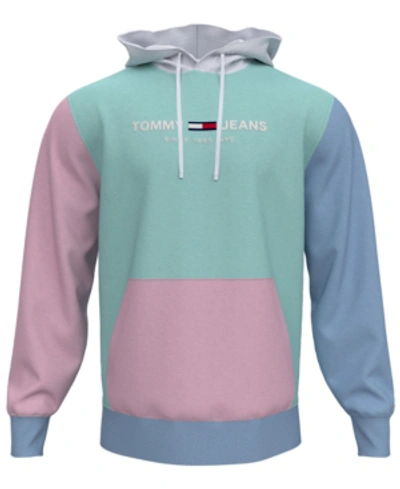 Tommy Hilfiger Men's Tommy Jeans Pastel Capsule Colorblocked Hoodie In  Light Powdery Blue | ModeSens