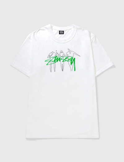 Shop Stussy 3 People T-shirt In White