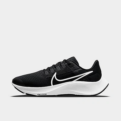 Shop Nike Little Kids' And Big Kids' Air Zoom Pegasus 38 Running Shoes In Black/white/anthracite/volt