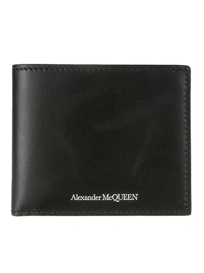 Shop Alexander Mcqueen Classic Logo Billfold Wallet In Black