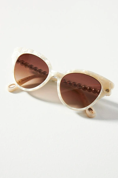 Shop Lele Sadoughi Cat-eye Sunglasses In White