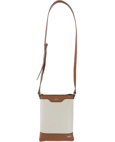 Shop Amiri Ivory Crossbody Bag In Bianco/marrone
