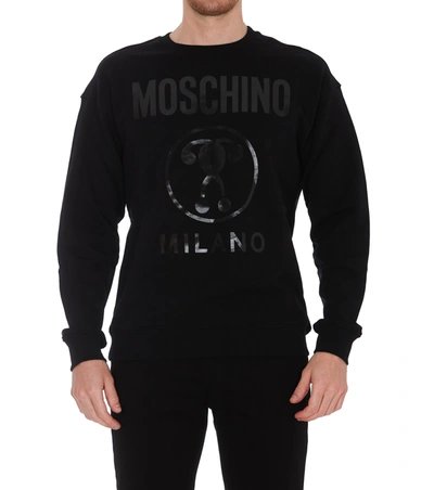 Shop Moschino Logo Sweatshirt In Black