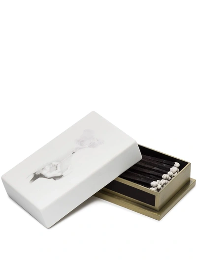 L'objet Illustrated Porcelain Matchbox In Weiss