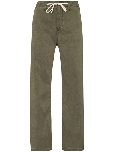 Shop Paige Carly Drawstring Trousers In Green