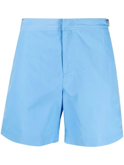 Shop Orlebar Brown Concealed-front Swim Shorts In Blau