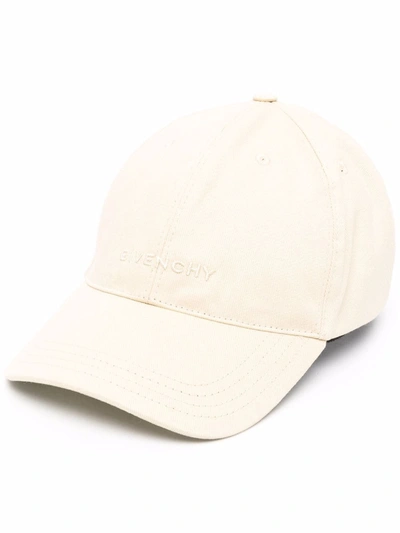 Shop Givenchy Embroidered-logo Baseball Cap In Nude