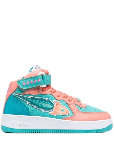 Shop Enterprise Japan Rocket Mid-high Sneakers In Blau