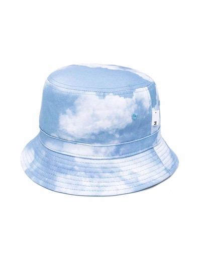 Shop Molo Cloud-print Bucket Hat In 蓝色