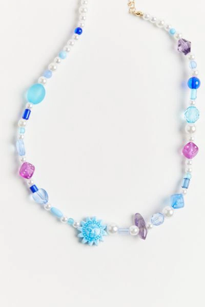 Urban Outfitters Daria Beaded Charm Necklace In Blue | ModeSens