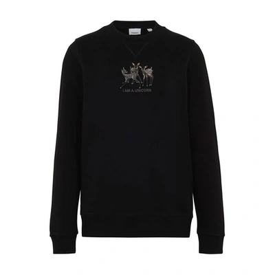 Shop Burberry Printed Sweatshirt In Black