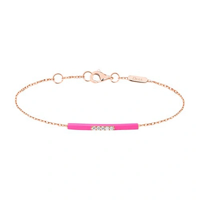 Shop Djula Pink Enamel Bracelet In Or Rose