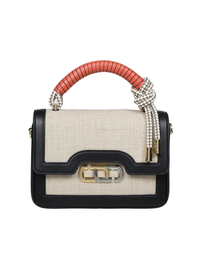 Shop Marc Jacobs The J Link Handbag In Canvas And Leather In Brown
