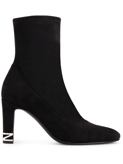 Giuseppe Zanotti Teodora Suede Ankle Boots In Schwarz