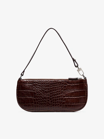 Shop By Far Rachel Leather Shoulder Bag In Brown