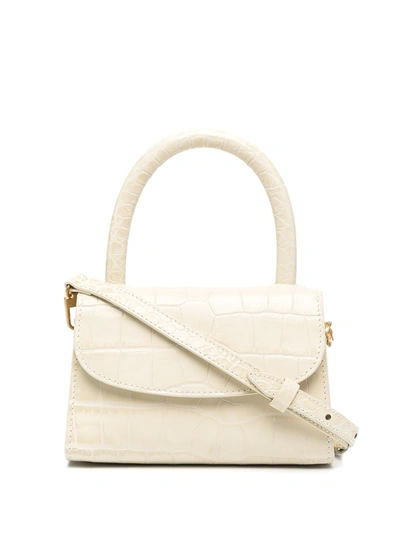 Shop By Far Leather Mini Shoulder Bag In White