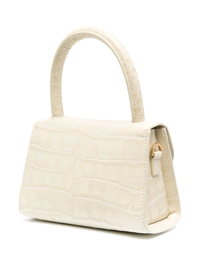 Shop By Far Leather Mini Shoulder Bag In White