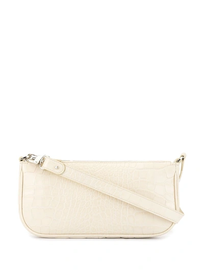 Shop By Far Rachel Leather Shoulder Bag In White