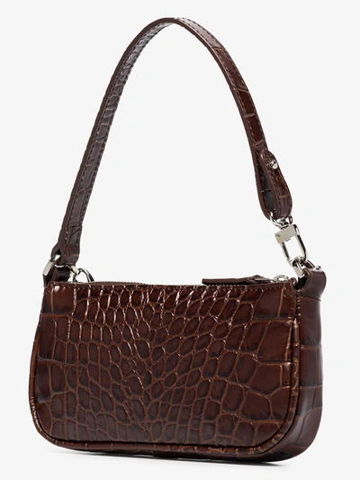 Shop By Far Rachel Leather Mini Bag In Brown