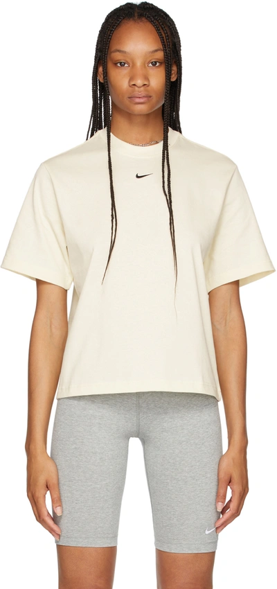 Shop Nike Yellow Nsw Essential Boxy T-shirt In Coconut Milk