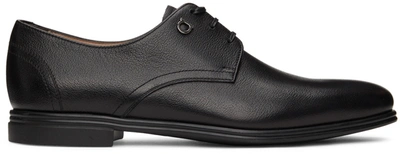 Shop Ferragamo Black Spencer Derbys In 006 Nero